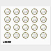 Winter Baby shower Dank u Waterverf Ronde Sticker (Vel)
