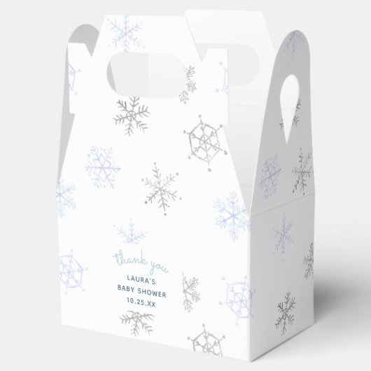 Winter Baby shower Dank u wel Bedankdoosjes (Geopend)