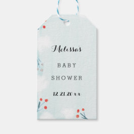 Winter Baby shower Dank u wel voor cadeauLabels