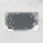 Winter Baby shower Diaper Raffle Card Rustic Snow Informatiekaartje (Achterkant)