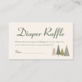 Winter Baby shower Diaper Raffle Informatiekaartje (Voorkant)