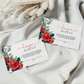 Winter Baby shower Diaper Raffle Informatiekaartje