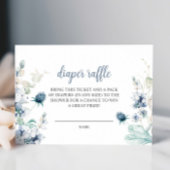 Winter Baby shower Diaper Raffle Informatiekaartje