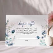 Winter Baby shower Diaper Raffle Informatiekaartje