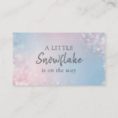 Winter Baby Shower Diaper Raffle Informatiekaartje (Achterkant)