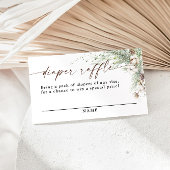 Winter Baby shower Diaper Raffle Kaart