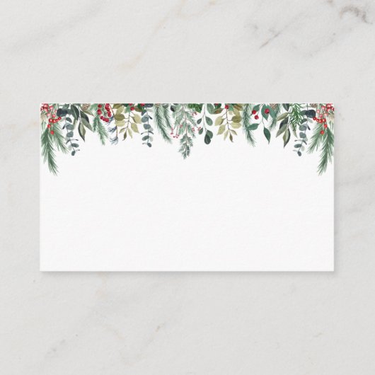 Winter Baby shower Diaper Raffle Kaart (Achterkant)