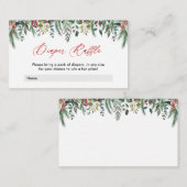 Winter Baby shower Diaper Raffle Kaart (Voorkant / Achterkant)