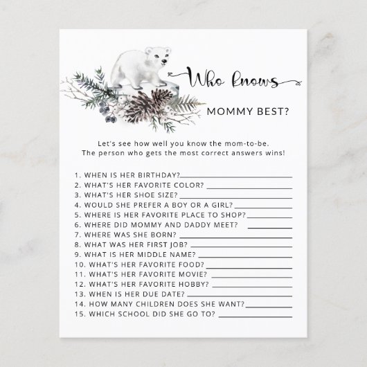 Winter baby shower die het beste van mama kent (Voorkant)