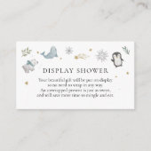 Winter Baby shower Display Douche insert kaart (Voorkant)