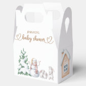 Winter Baby shower Favor Box Bedankdoosjes (Geopend)