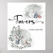 Winter baby shower Favors Poster (Voorkant)