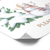 Winter baby shower Favors-teken Poster (Hoek)