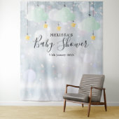 Winter Baby Shower Fotohal Backdrop Wandkleed (In situ)