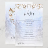 Winter Baby shower Game Beste Baby wensen (Voorkant / Achterkant)