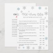 Winter Baby shower Game w antwoord 5x7 formaat Kaart (Voorkant / Achterkant)