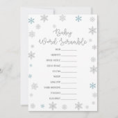 Winter Baby shower Game w antwoord 5x7 formaat Kaart (Voorkant)