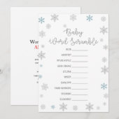 Winter Baby shower Game w antwoord 5x7 formaat Kaart (Voorkant / Achterkant)