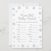 Winter Baby shower Game w antwoord 5x7 formaat Kaart (Voorkant)