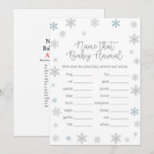 Winter Baby shower Game w antwoord 5x7 formaat Kaart (Voorkant / Achterkant)