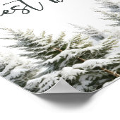 Winter Baby shower gastenboek teken Poster (Hoek)