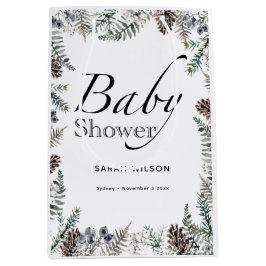 Winter Baby shower Gift Bag Medium Cadeauzakje