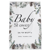 Winter Baby shower Gift Bag Medium Cadeauzakje (Achterkant)