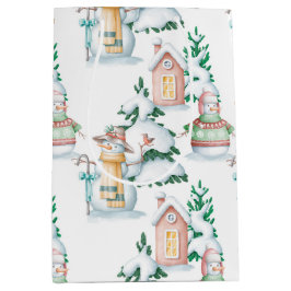 Winter Baby shower Gift Bag Medium Cadeauzakje