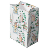 Winter Baby shower Gift Bag Medium Cadeauzakje (Achterkant Gekanteld)