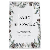 Winter Baby shower Gift Bag Medium Cadeauzakje (Achterkant)