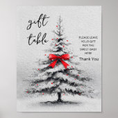 Winter Baby Shower Gift Table Sign – Editable Text Poster (Voorkant)
