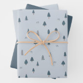 Winter Baby shower Gift Wrap voor jongens Inpakpapier Vel (In situ)
