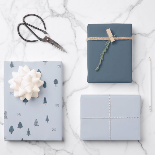 Winter Baby shower Gift Wrap voor jongens Inpakpapier Vel (Voorkant)