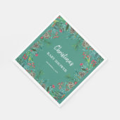 Winter Baby shower Groen Servet (Hoek)