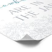 Winter Baby Shower Guessing Game Sign Poster (Hoek)