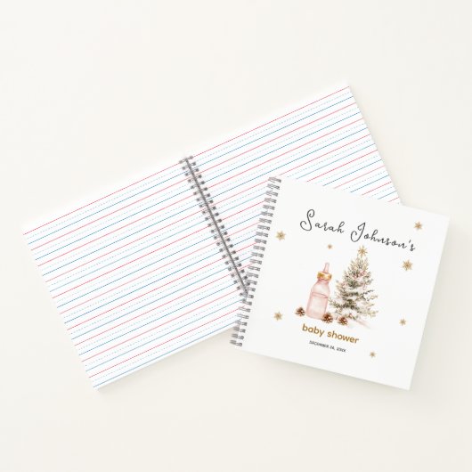 Winter Baby shower Guestbook Notitieboek (Binnen)