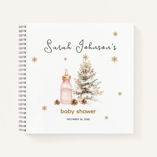 Winter Baby shower Guestbook Notitieboek (Voorkant)