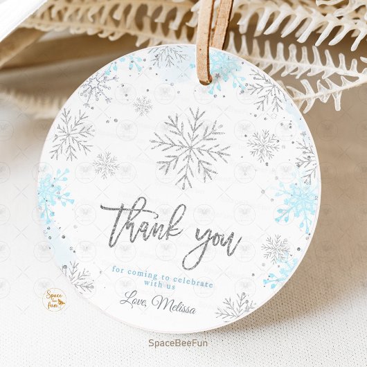 Winter Baby shower Het is koud buiten Bedankjes Labels