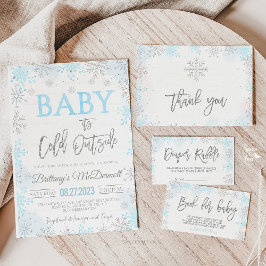 Winter Baby shower Het is koud buiten Kaart