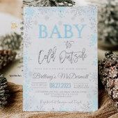 Winter Baby shower Het is koud buiten Kaart