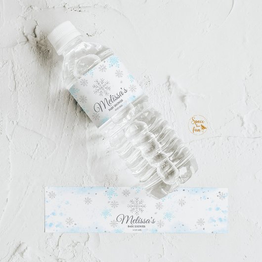 Winter Baby shower Het is koud buiten Waterfles Etiket