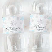 Winter Baby shower Het is koud buiten Waterfles Etiket