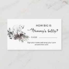 Winter baby shower hoe groot is mama's buikenenene informatiekaartje