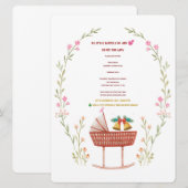  Winter Baby Shower Invitation - A Little Bundle  Kaart (Voorkant / Achterkant)