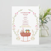  Winter Baby Shower Invitation - A Little Bundle  Kaart (Staand voorkant)