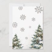 Winter Baby Shower Invitation, Christmas Baby Kaart (Achterkant)