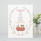 Winter Baby shower Invitation - Een kleine bundel Kaart (Staand voorkant)