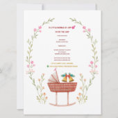 Winter Baby shower Invitation - Een kleine bundel Kaart (Voorkant)