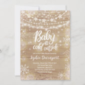 Winter Baby shower Invitation Genderneutraal Kaart (Voorkant)