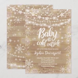 Winter Baby shower Invitation Genderneutraal Kaart